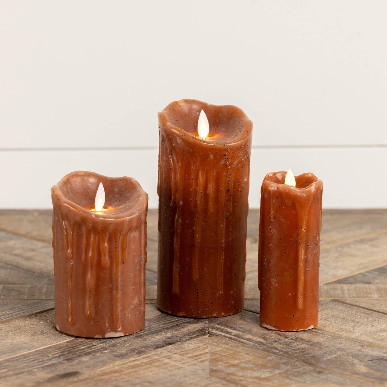 5" MOVING FLAME BRONZE PILLAR CANDLE