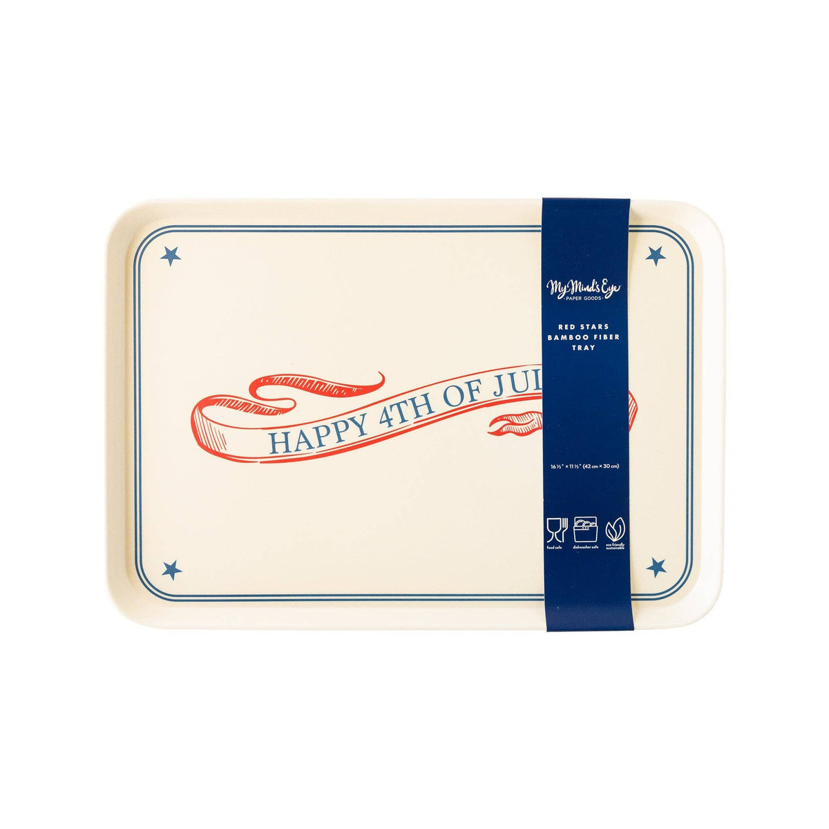 Happy 4th of July Reusable Bamboo Serving Tray