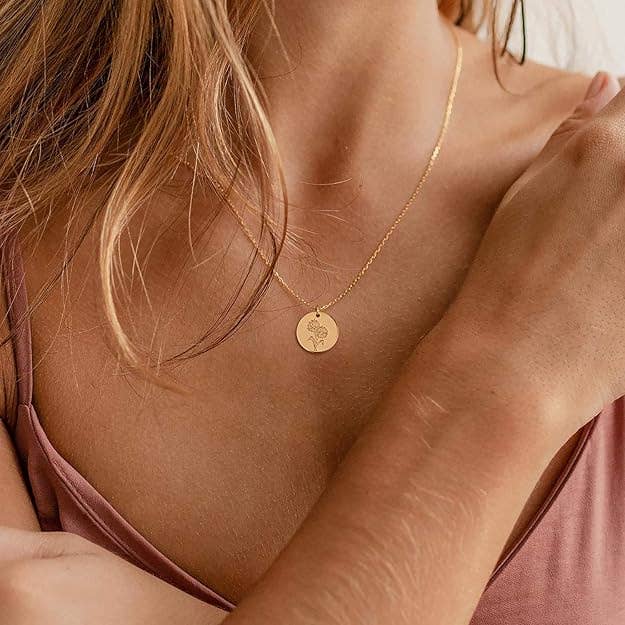 "Consider The Wildflowers" 14k Gold Christian Necklace