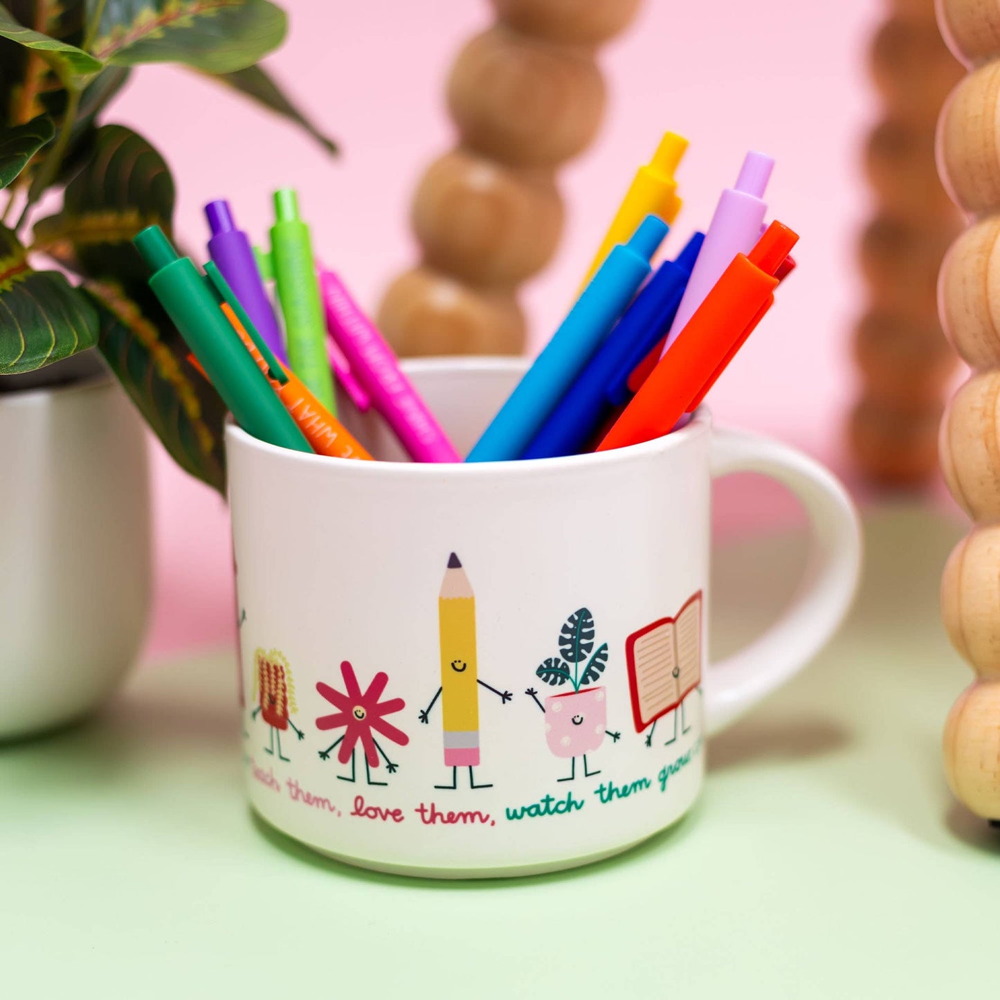 Teach Them Love Them Watch Them Grow Ceramic Mug - Cream