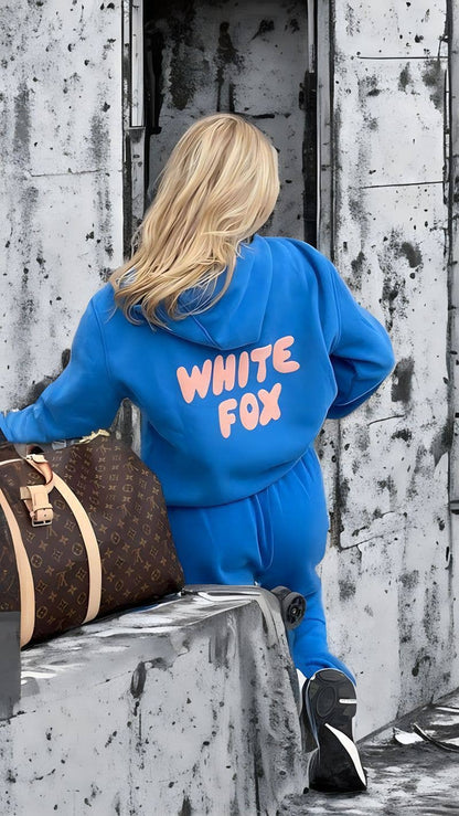 Fashionable Sports Hooded Sweatshirt Two-Piece Set