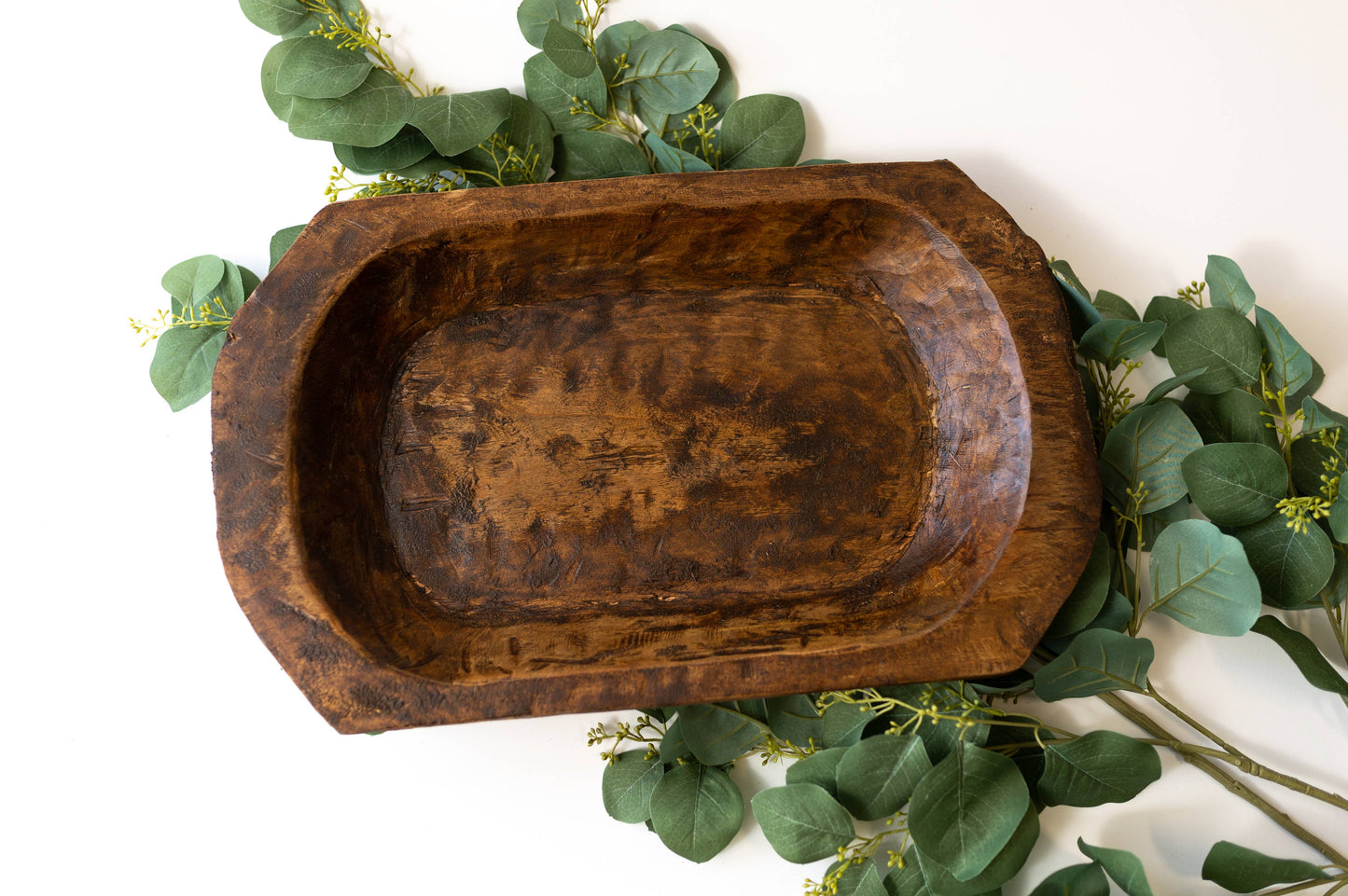 Medium Wood Carved Bowl 20"