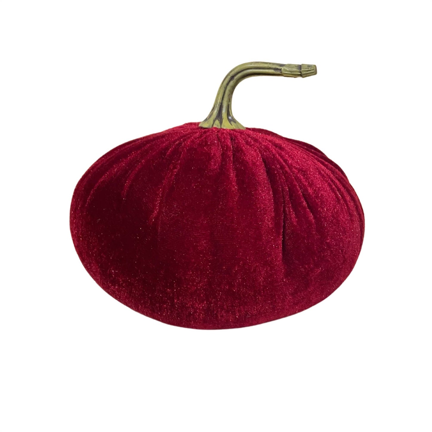 5" Fabulous Fall Velvet Pumpkin – Deep Red | Luxury Pumpkin