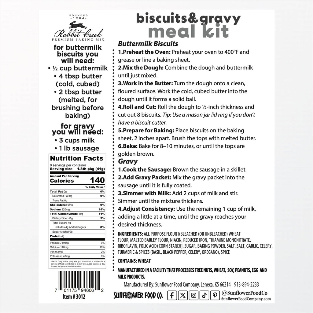 BISCUITS & GRAVY MIX 13.25oz
