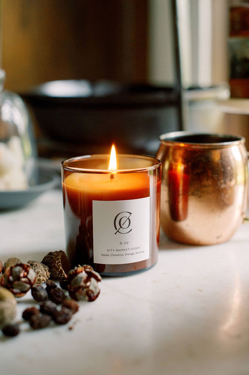 S. 02 City Market Cider Soy Candle | Seasonal