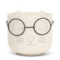 Lg Cat Face Planter w/Glasses-4.5"H-1496