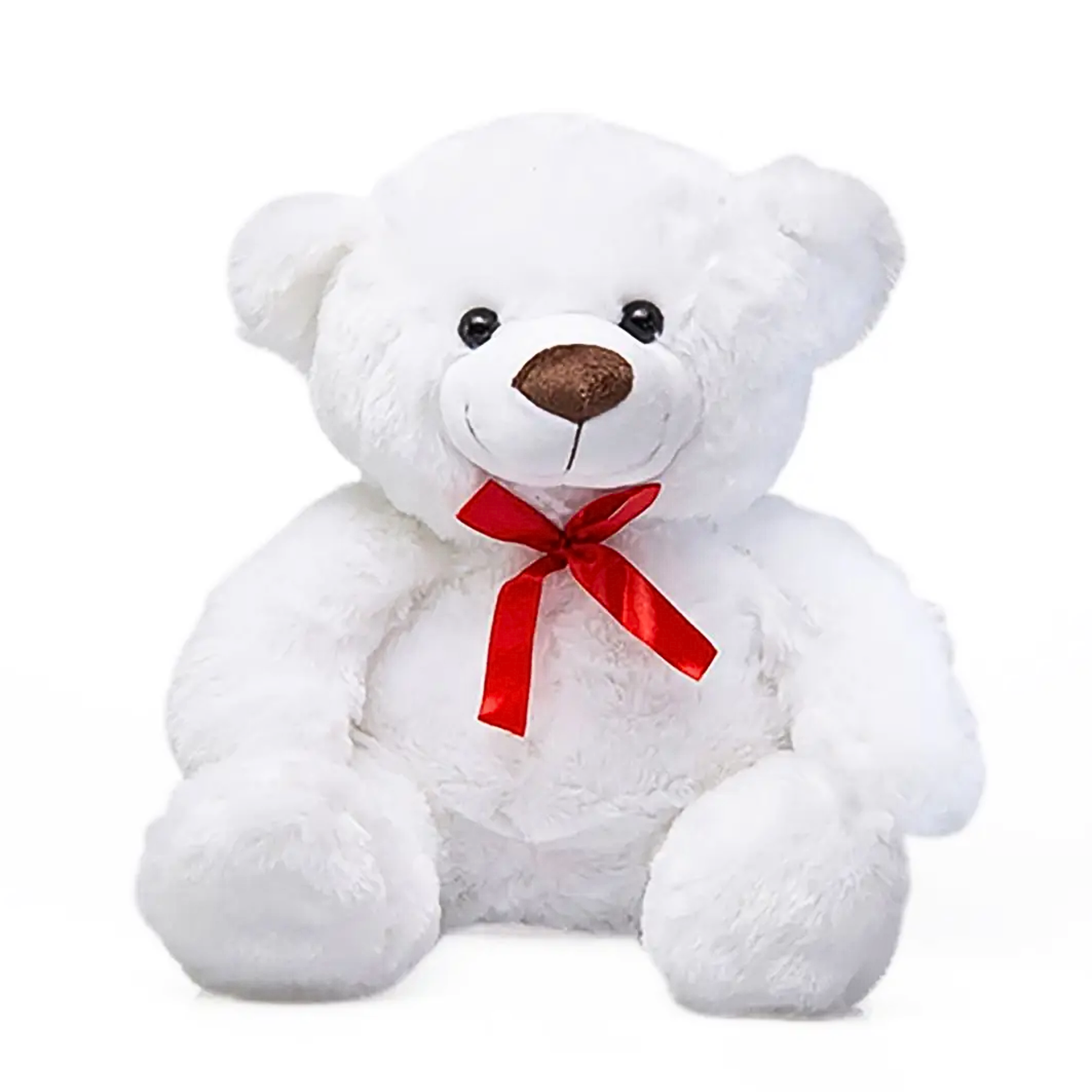 White Bear with Red Ribbon