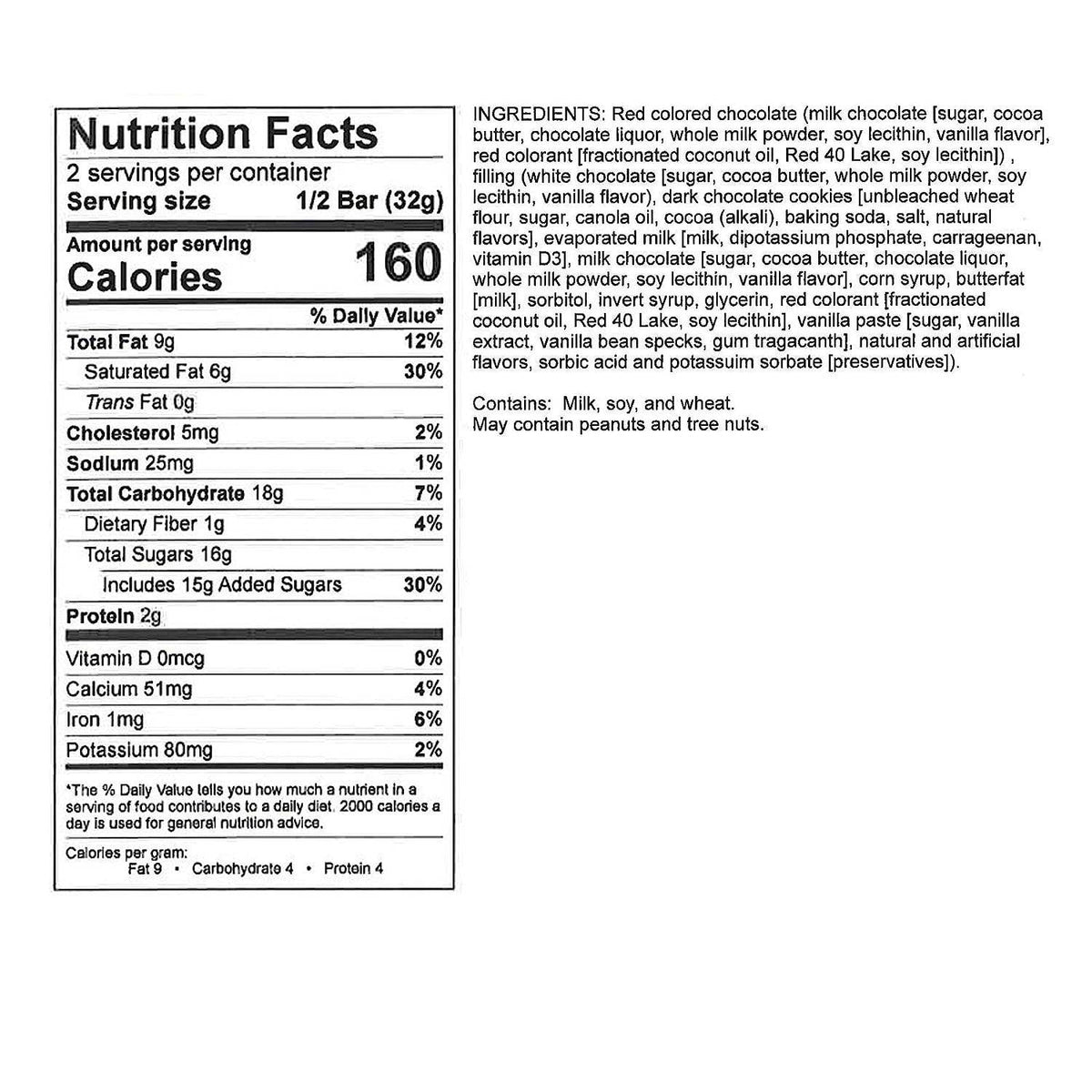 Candy Bar - Milk Chocolate - Red Velvet Cake - 2.25 oz