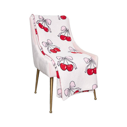Cherry Bows All Over Soft Wholesale Blanket