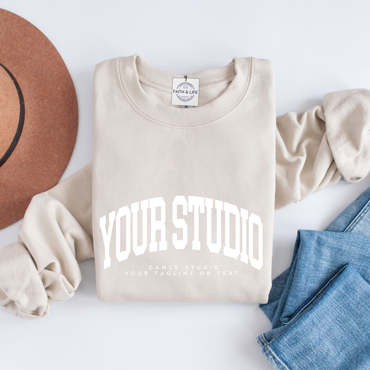 Custom Dance Studio or Ballet Company Crewneck Sweatshirt
