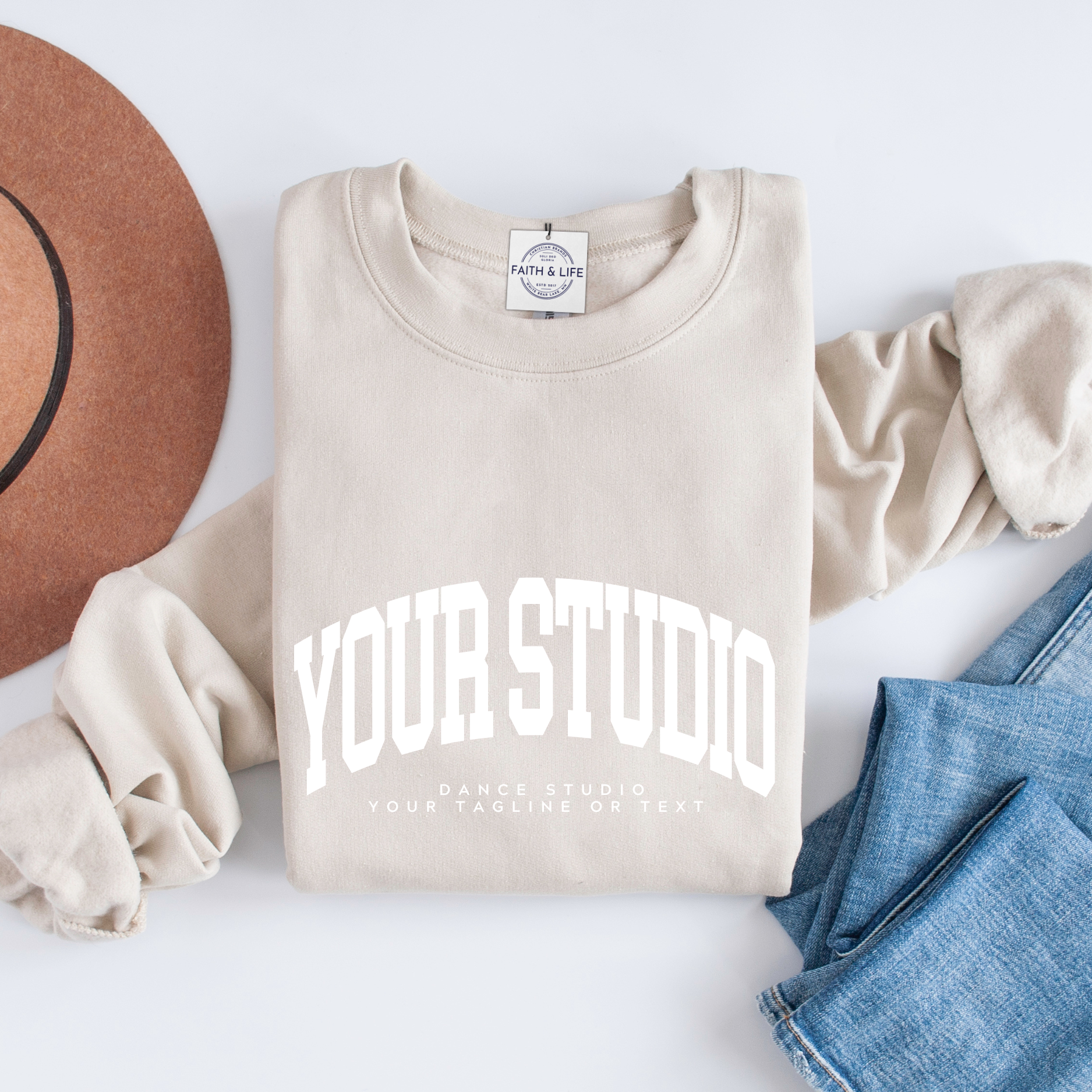 Custom Dance Studio or Ballet Company Crewneck Sweatshirt