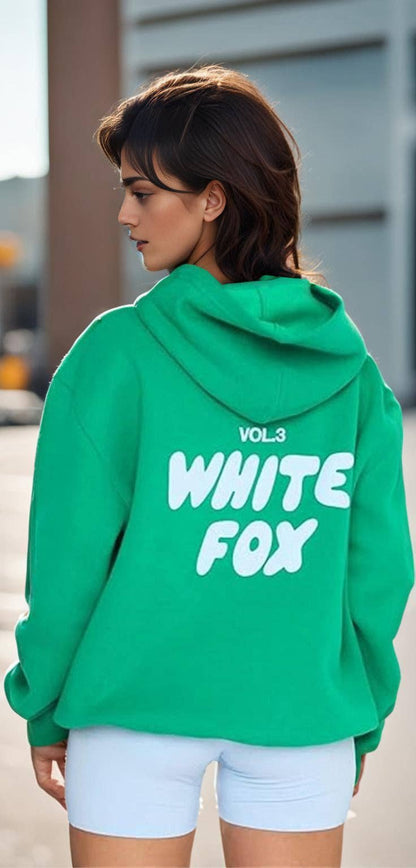 Fashionable Sports Hooded Sweatshirt Two-Piece Set