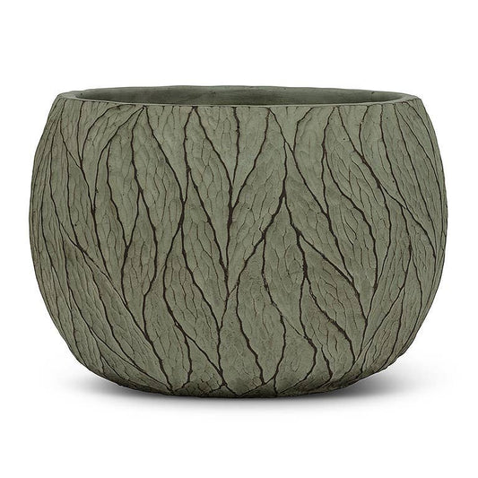 Lg Deep Leaf Planter-Sage-7.5"D-2787