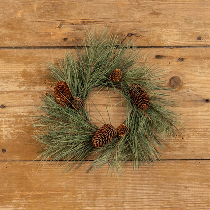 10"NEEDLE PINE CANDLE RING