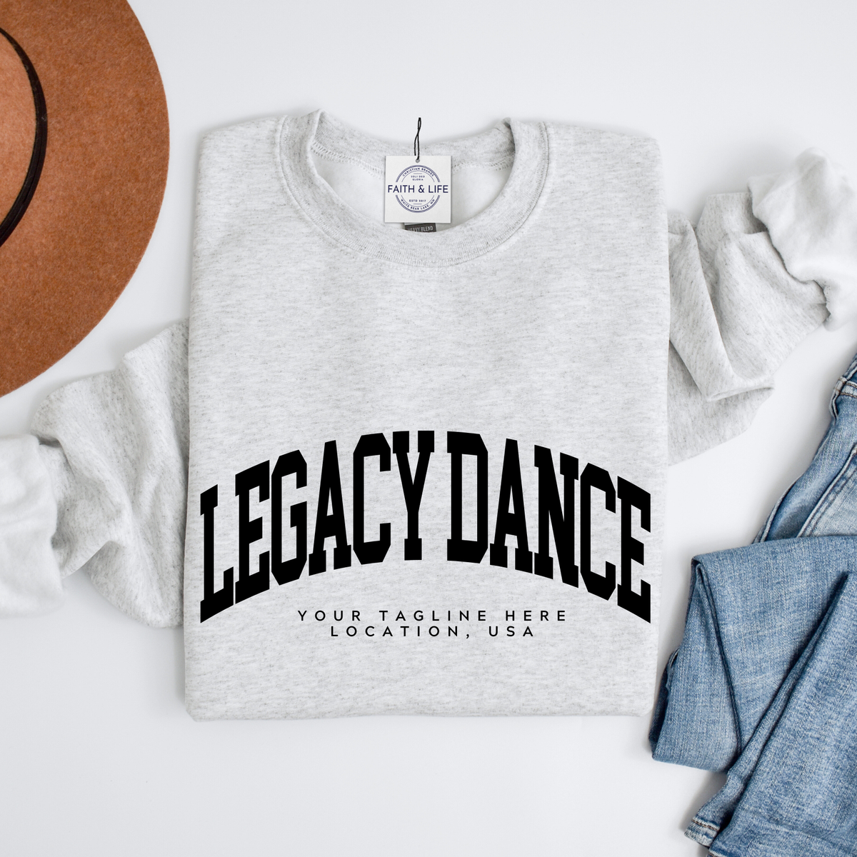 Custom Dance Studio or Ballet Company Crewneck Sweatshirt