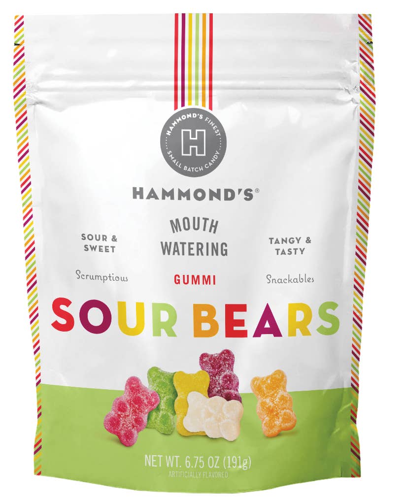 Sweet & Sour Candy - Gummi Bears - 6.75 oz Resealable Bag