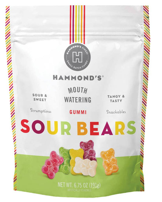 Sweet & Sour Candy - Gummi Bears - 6.75 oz Resealable Bag