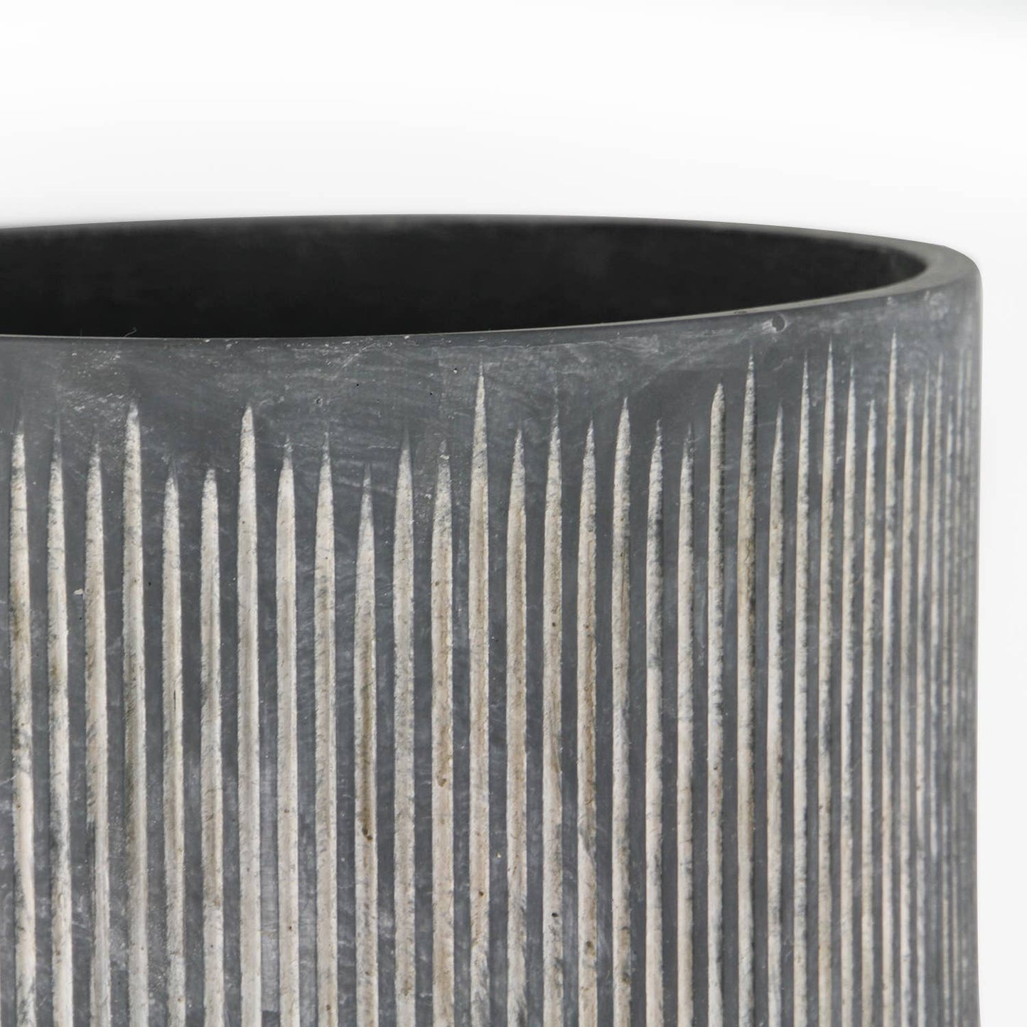 Ceramic Bamboo Ridged Planter - Oval Pot