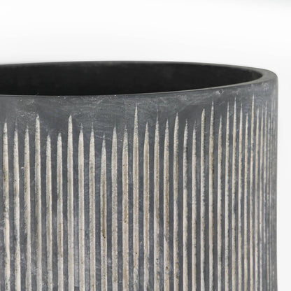 Ceramic Bamboo Ridged Planter - Oval Pot