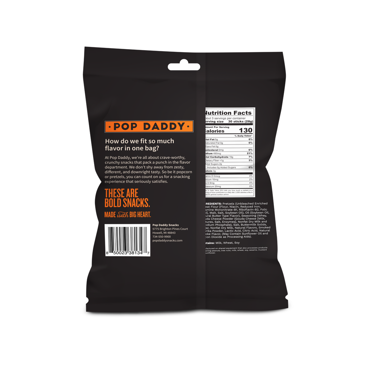 Pop Daddy – Smoked Gouda Seasoned Pretzels 3.0oz