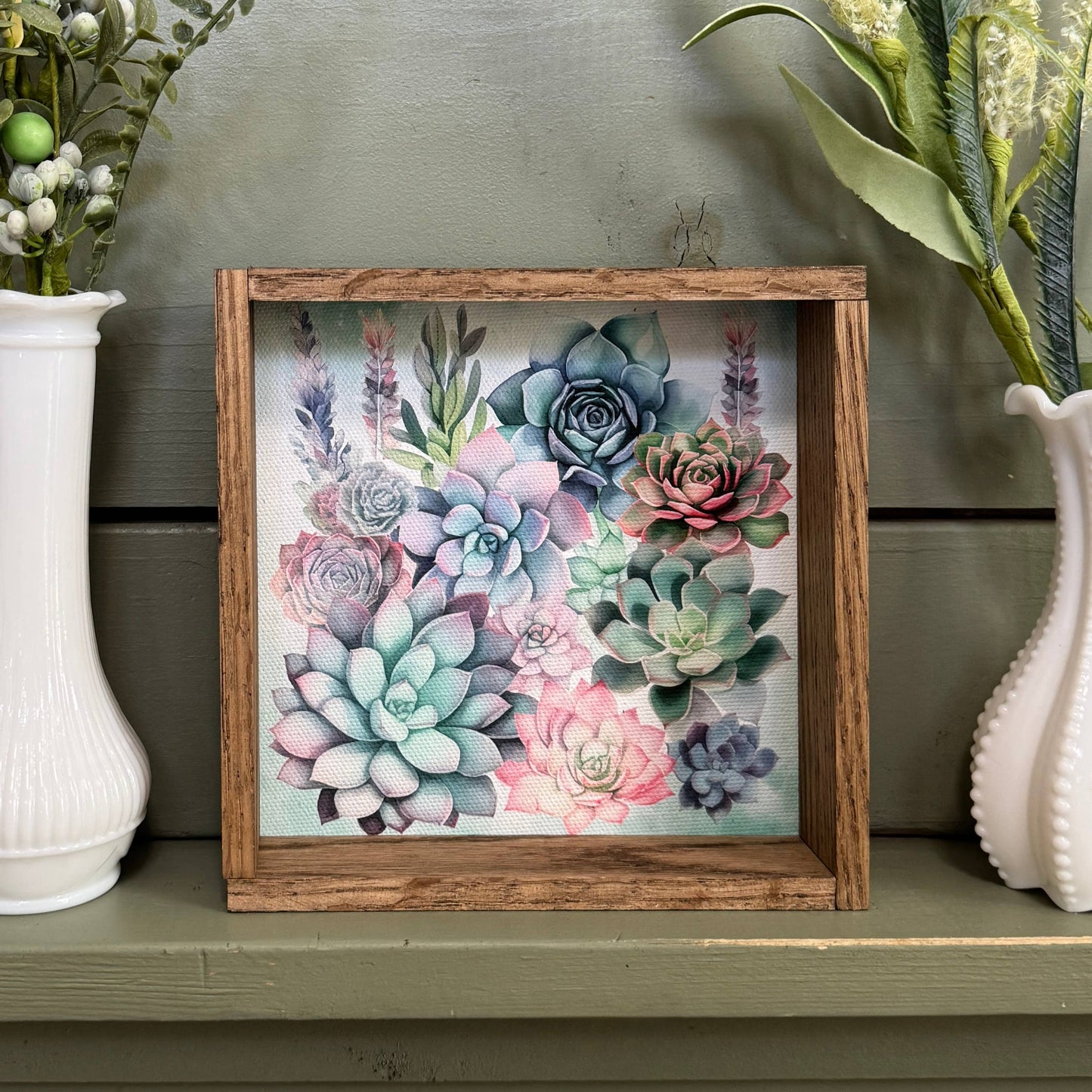 Succulent Watercolor - Soothing Succulent Wall Art
