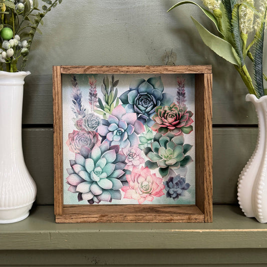 Succulent Watercolor - Soothing Succulent Wall Art