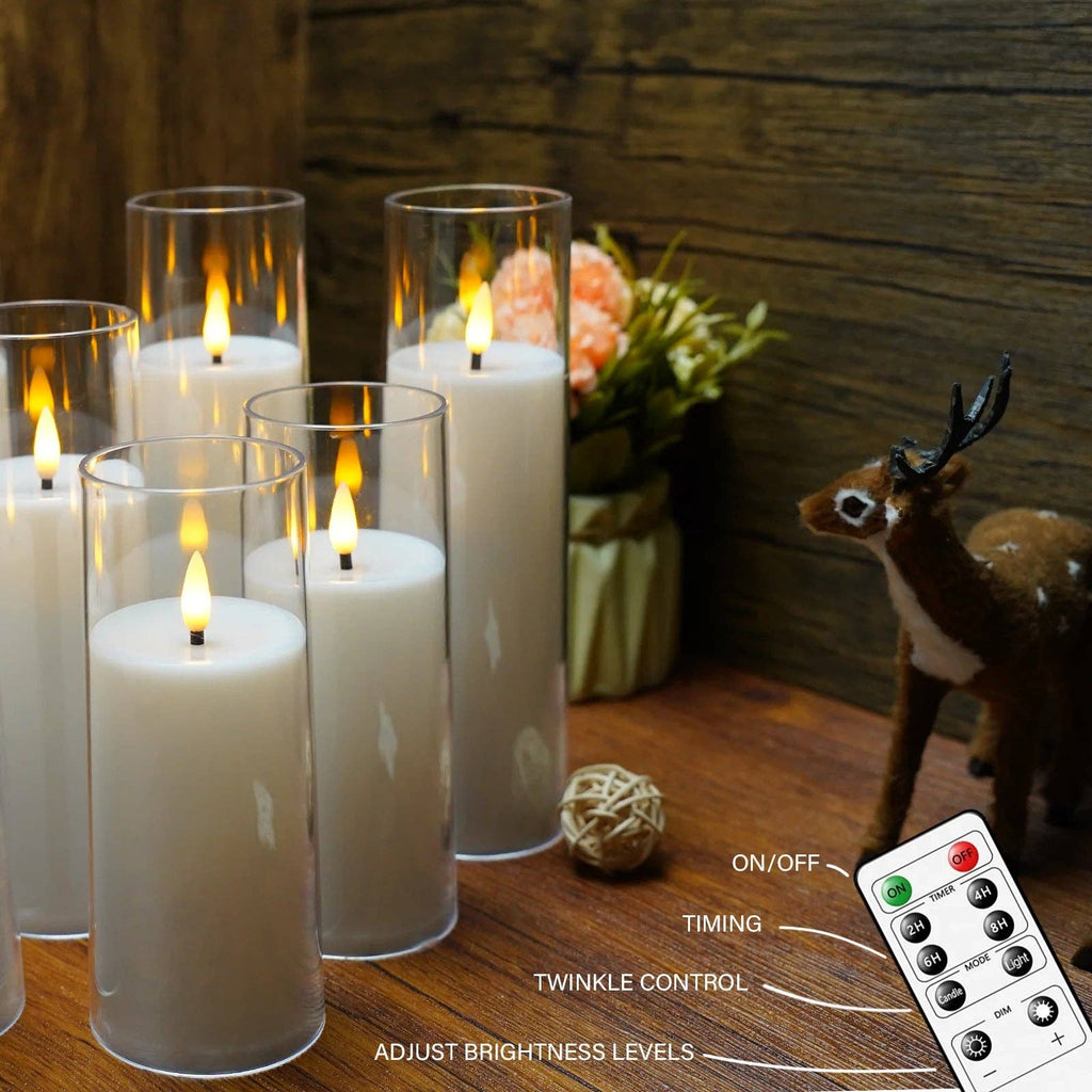 Flameless Acrylic Candle 8-Piece Set