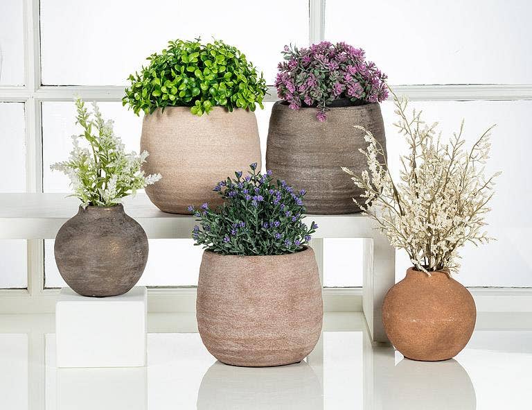 Coarse Texture Planter-5"H