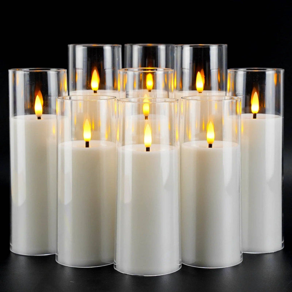 Flameless Acrylic Candle 8-Piece Set