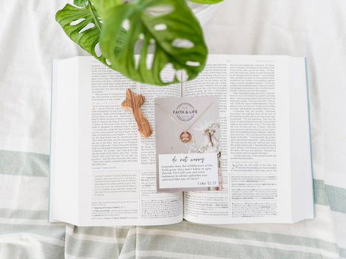 "Consider The Wildflowers" 14k Gold Christian Necklace