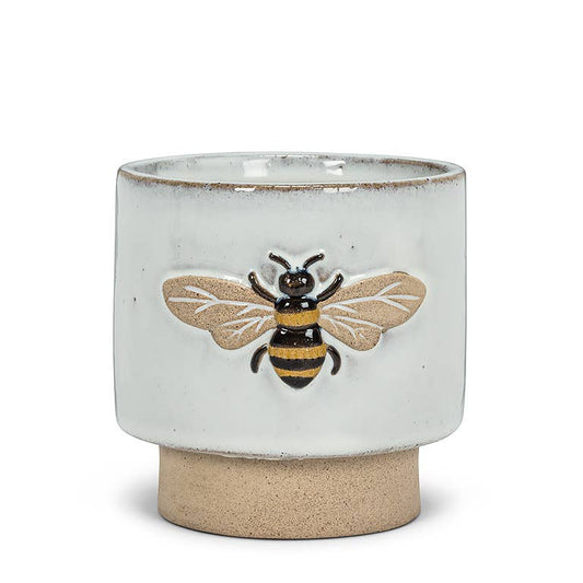 Md Single Emboss Bee Planter-4" H