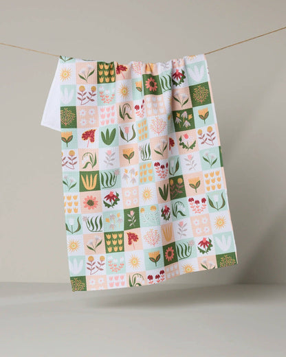 Patchwork Garden Tea Towel
