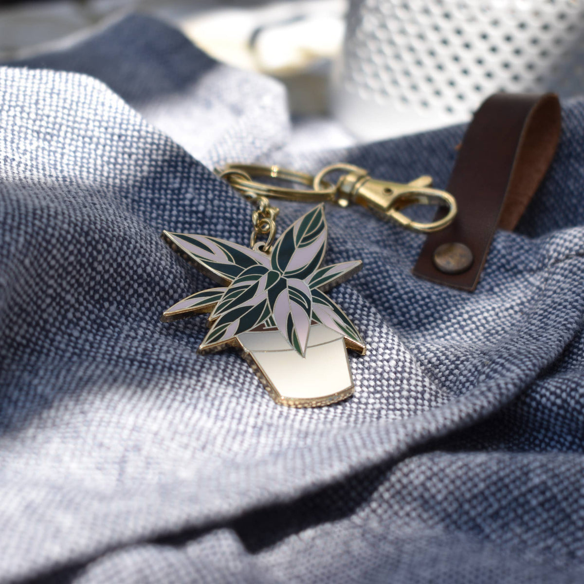Plant Keychain - Stromanthe Triostar Keychain