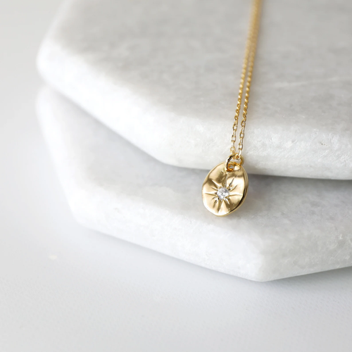 "Christ In Me" 14k Gold Cubic Zirconia Christian Necklace