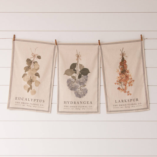 Tea Towels - Dried Floral Co (Pk/03 Ast)