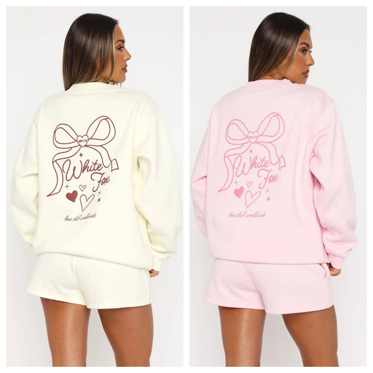 Casual Long Sleeve Bow Tie Graphic Sweatshirt