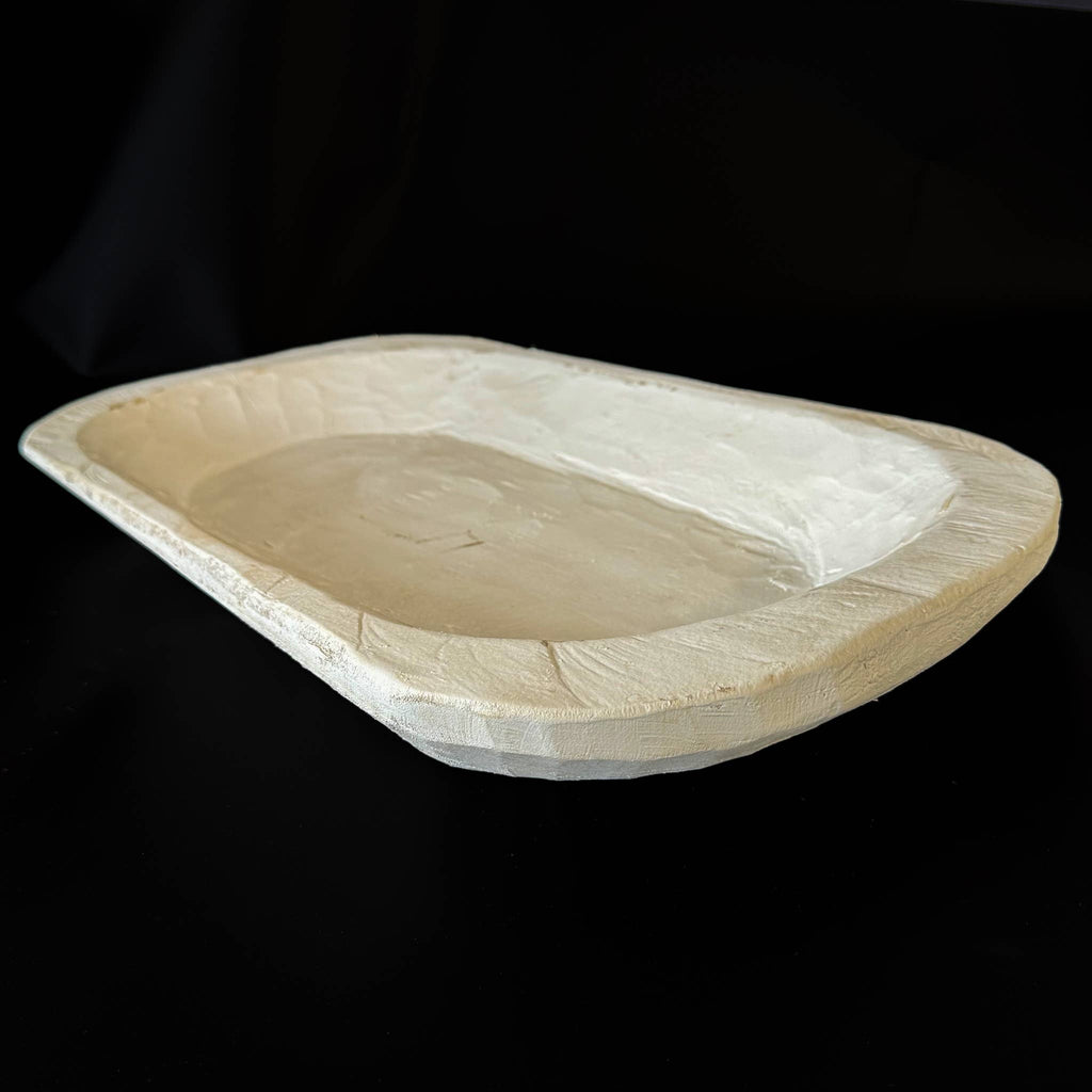 Medium Wood Carved Bowl 20"