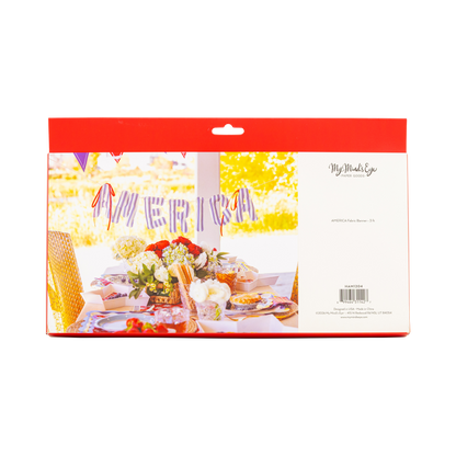HAM1204 - America Ticking Fabric Puffy Banner