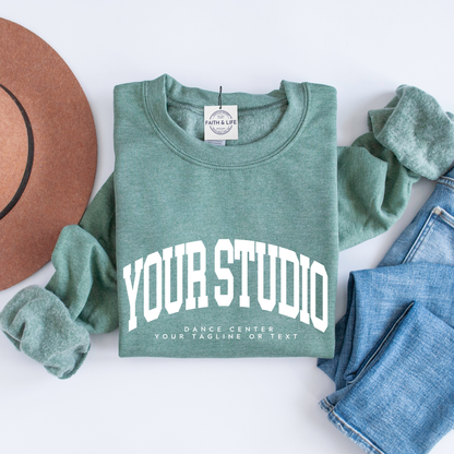 Custom Dance Studio or Ballet Company Crewneck Sweatshirt