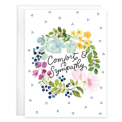 Sympathy Greeting Card - Comforting Wreath
