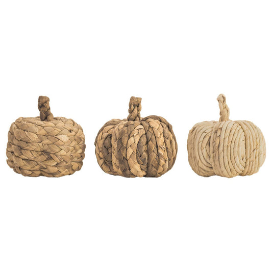 Natural Woven Pumpkin Box Set Fall