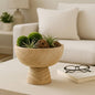 Bowl - Brown Paulownia Wood with Pedestal Base, 8 in.