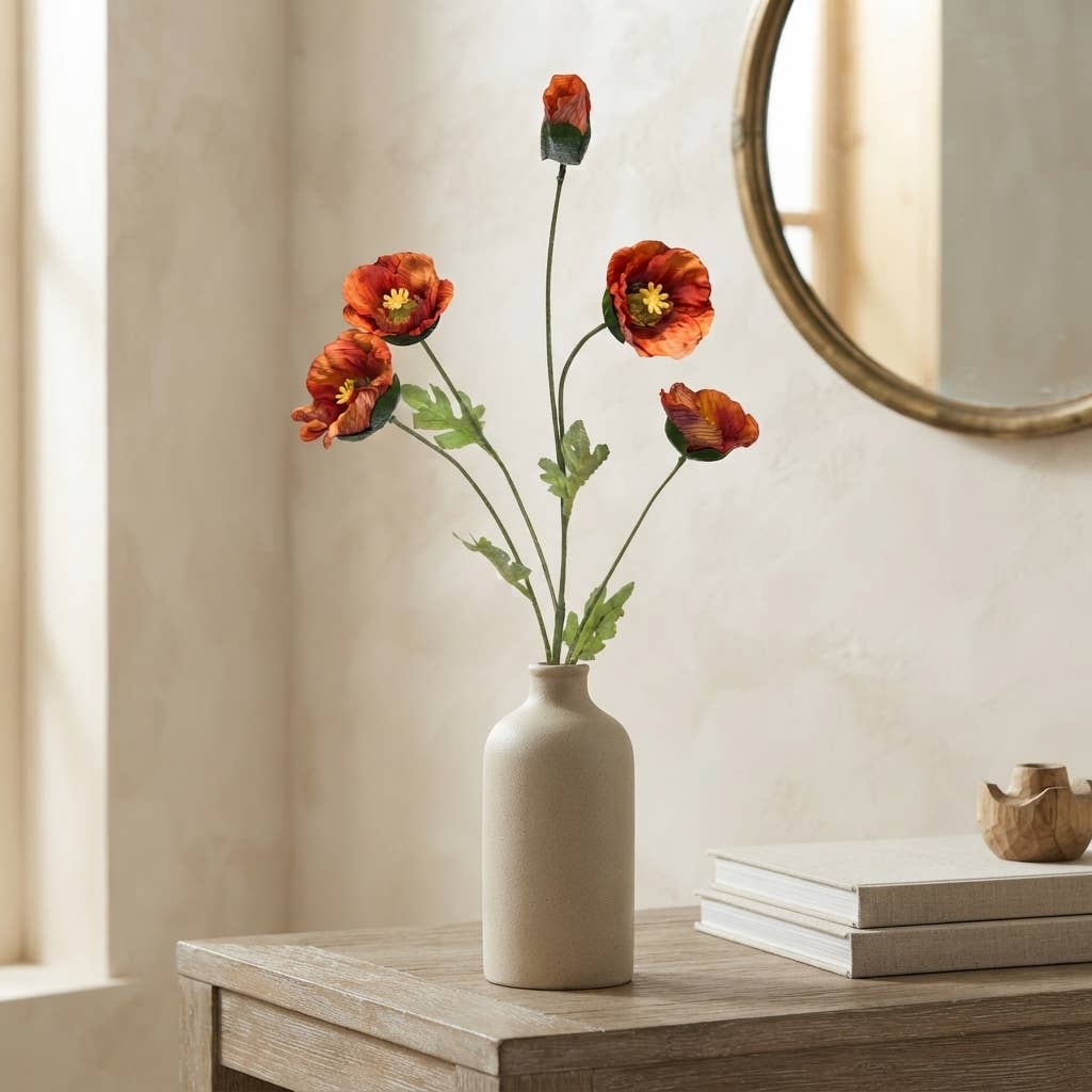 Wild Poppy Spray x5 - 29" - Burnt Orange