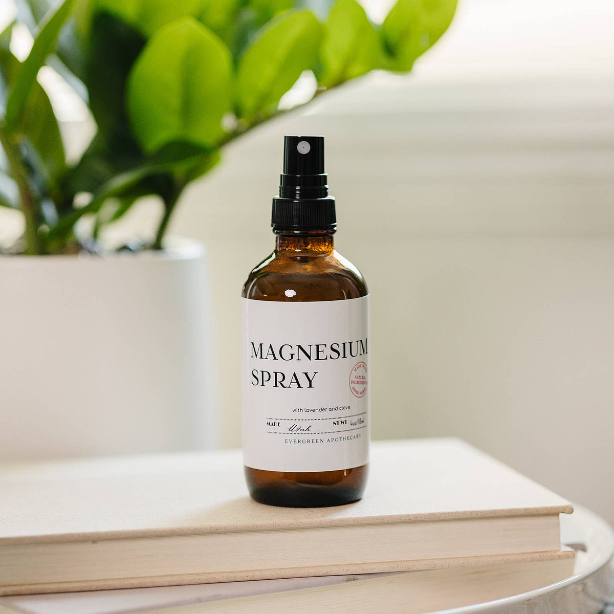 Magnesium Spray, 4oz, Glass Jar