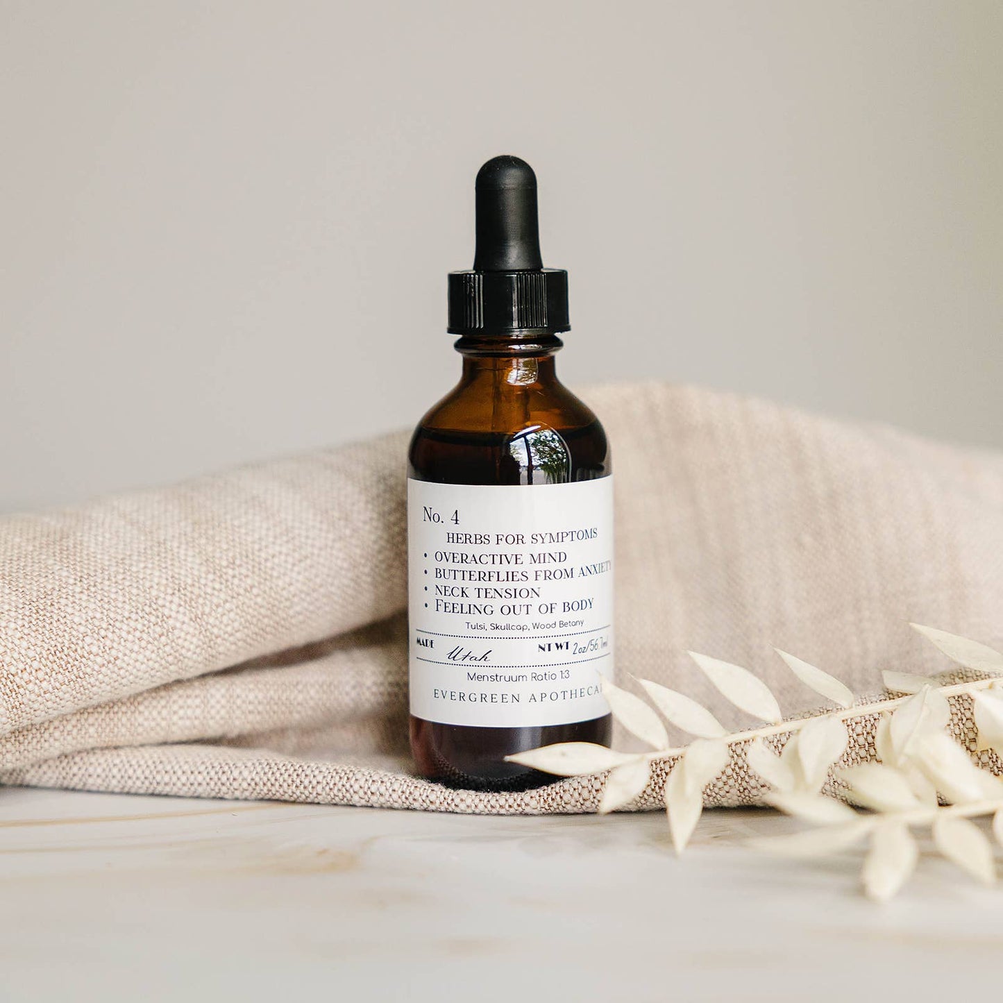 Racing Thoughts Tincture, Herbs For Symptoms No.4