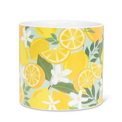 Large Lemons & Blossoms Planter-6.5"D