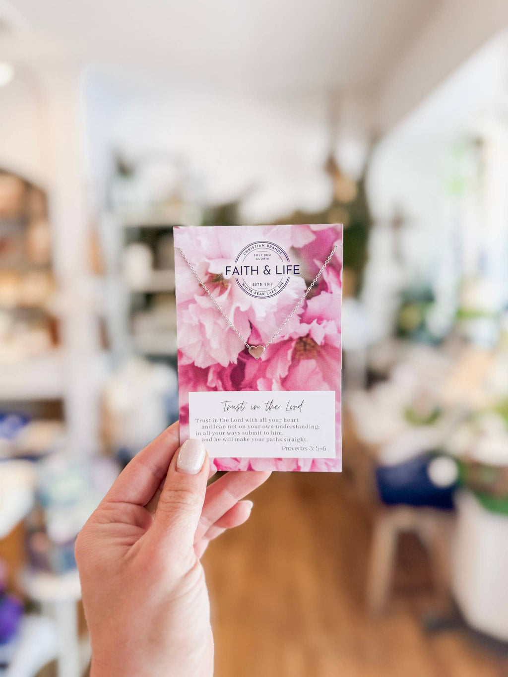 "Trust in the Lord with all your heart" Christian Necklace