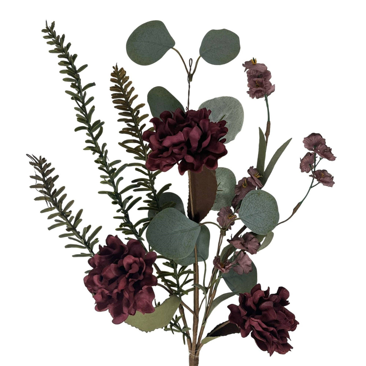 Burgundy Marigold/Foliage Spray 20"