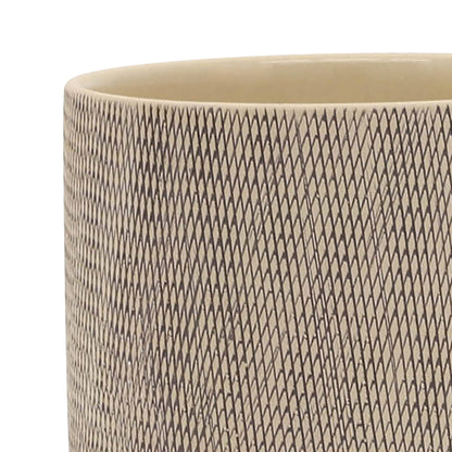 Planters On Stands Set of 2 - Tan Ceramic Mesh, 5/8 in.