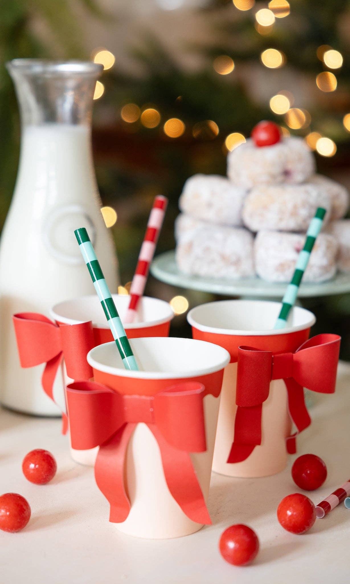 MJY1215 - Red and Pink & Green and Mint Straw Set